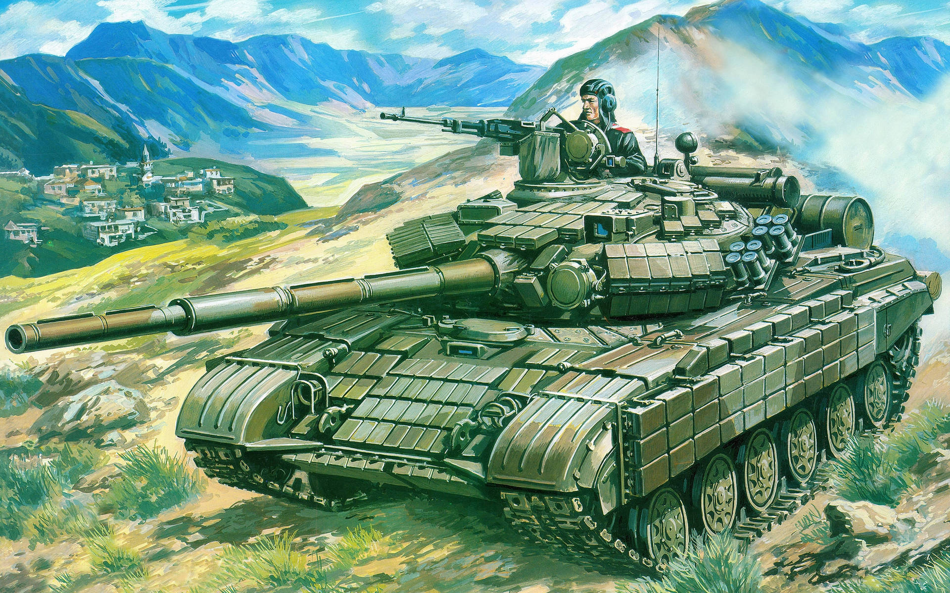 Großegrüne Militärpanzer Wallpaper