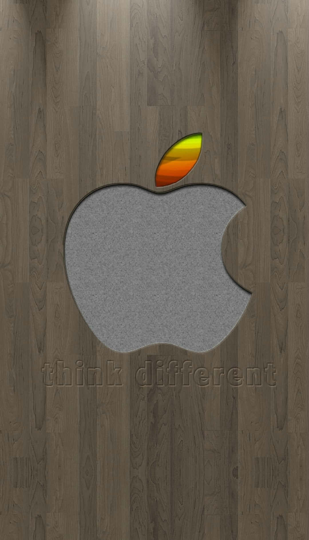 Stortgrått Logotyp Fantastisk Apple Hd Iphone. Wallpaper
