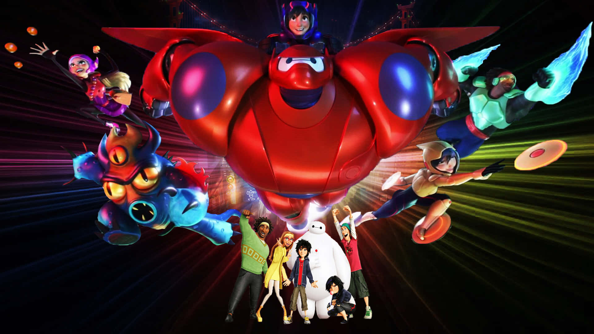 "Step up, suit up, don't mess up: The Big Hero 6 team is ready to fight!"