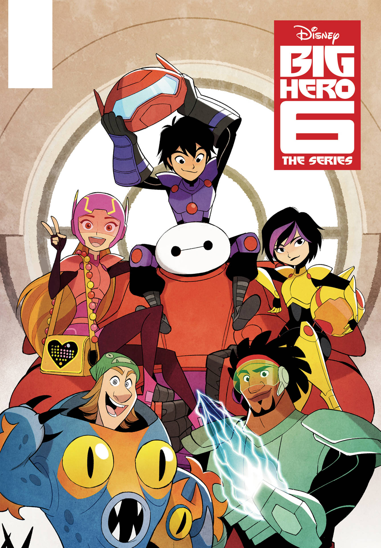 Stort Hero 6-serien tegneserie tapet Wallpaper