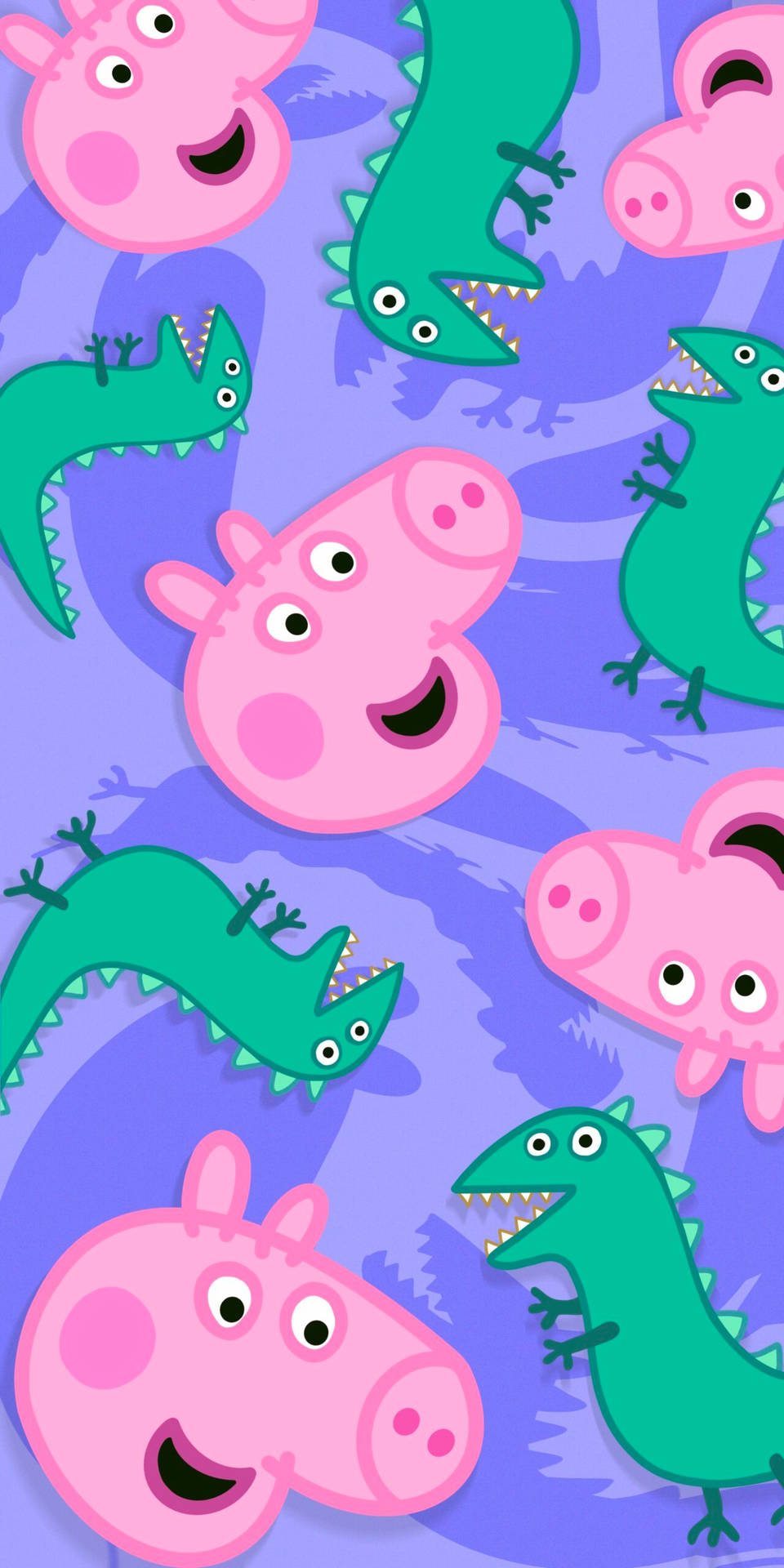 Big Lizard And Peppa Pig Iphone Background