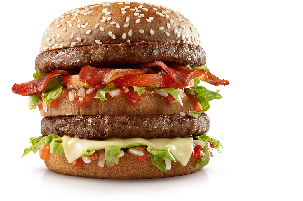 Big Mac Burger Stacked PNG