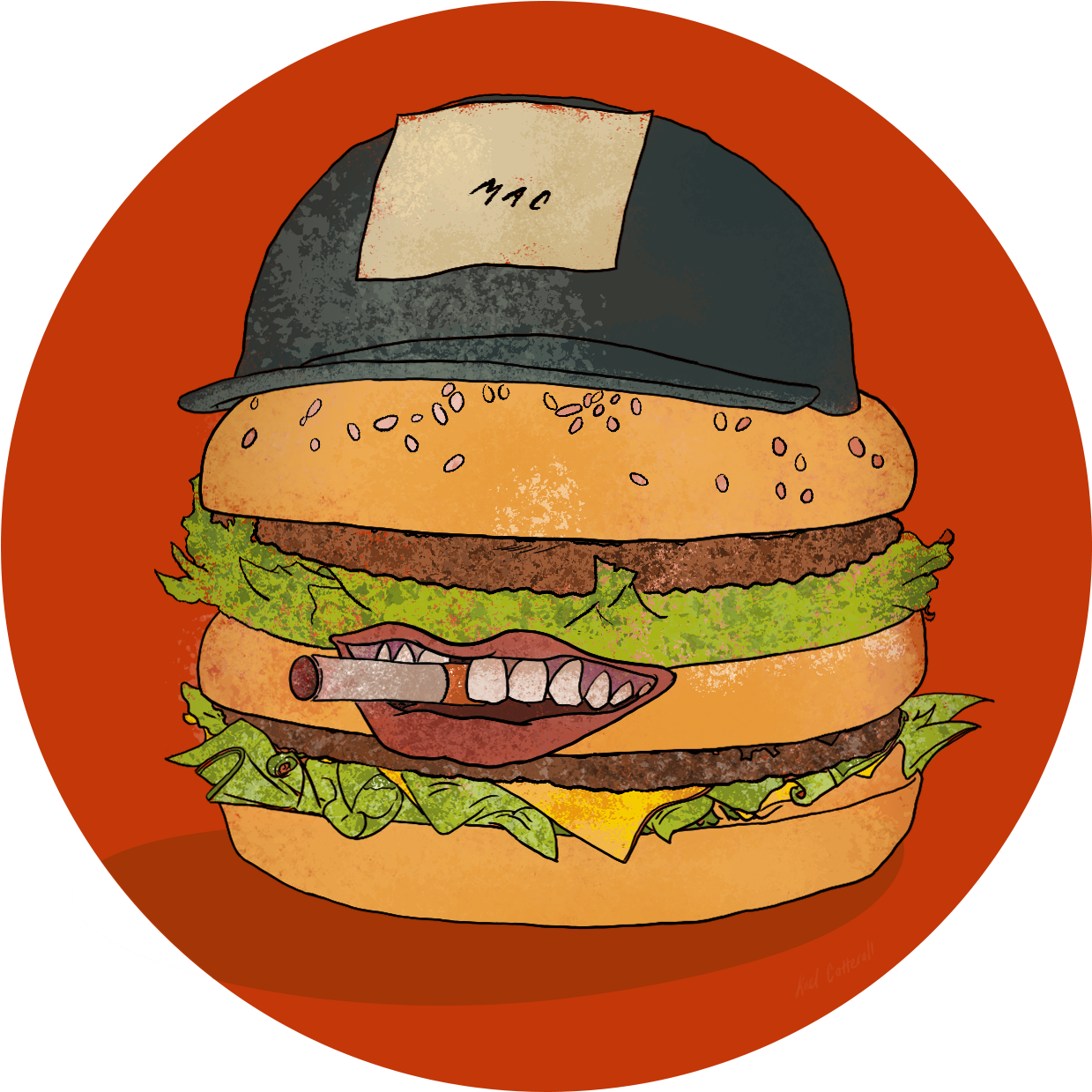 Big Mac Cartoon Character Illustration PNG