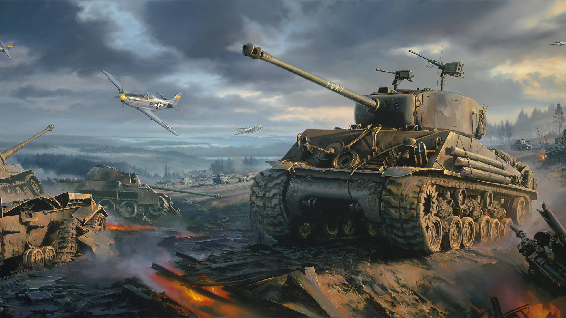 Big Military Tanks For Battle Wallpaper
