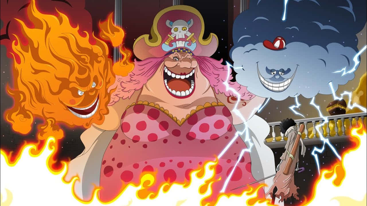 Big Mom Appears Before Her Grandchildren With a Smile Wallpaper