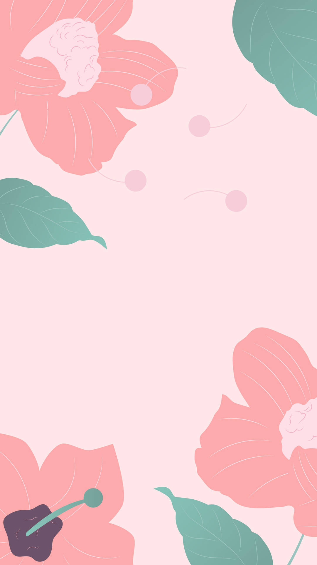 Big Petal Flowers Cute IPhone Wallpaper