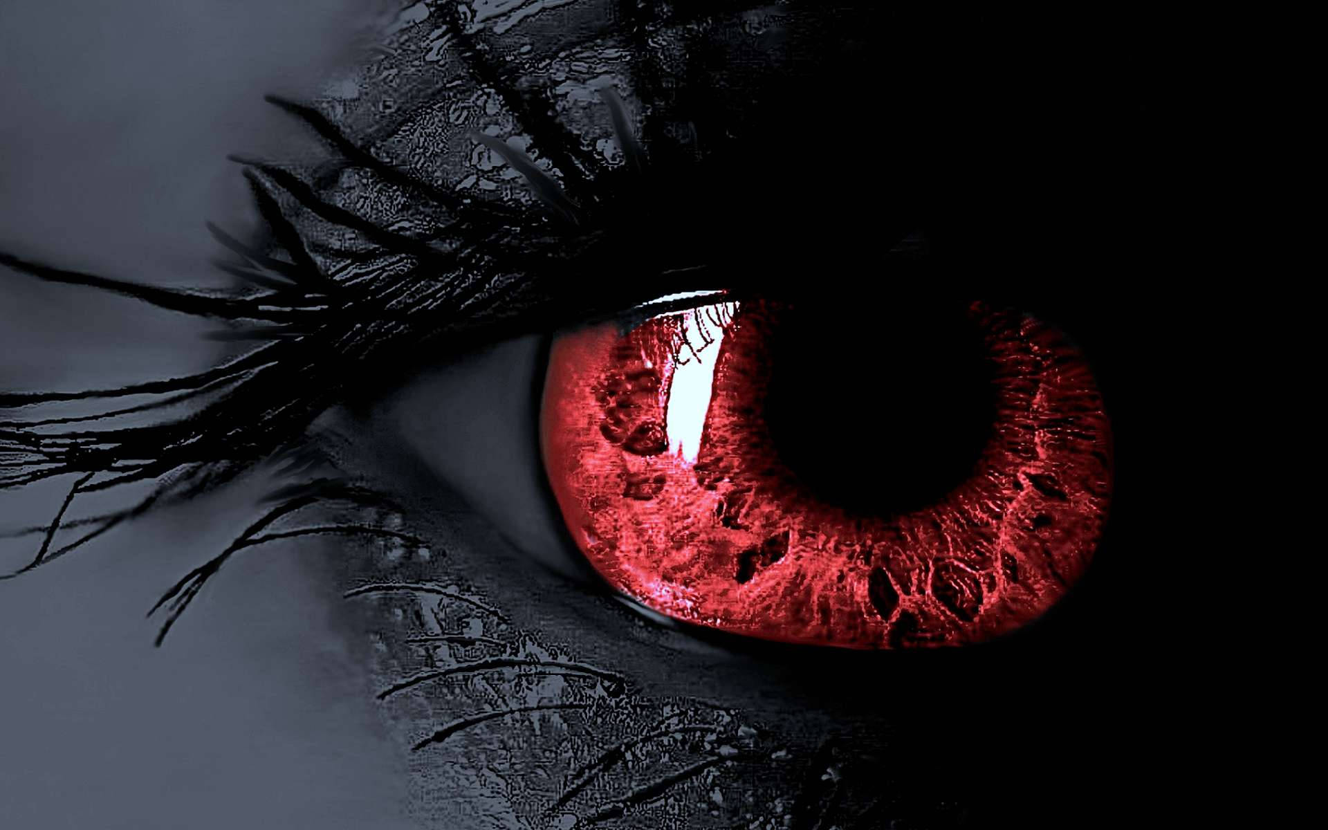 Store røde triste øjne Wallpaper
