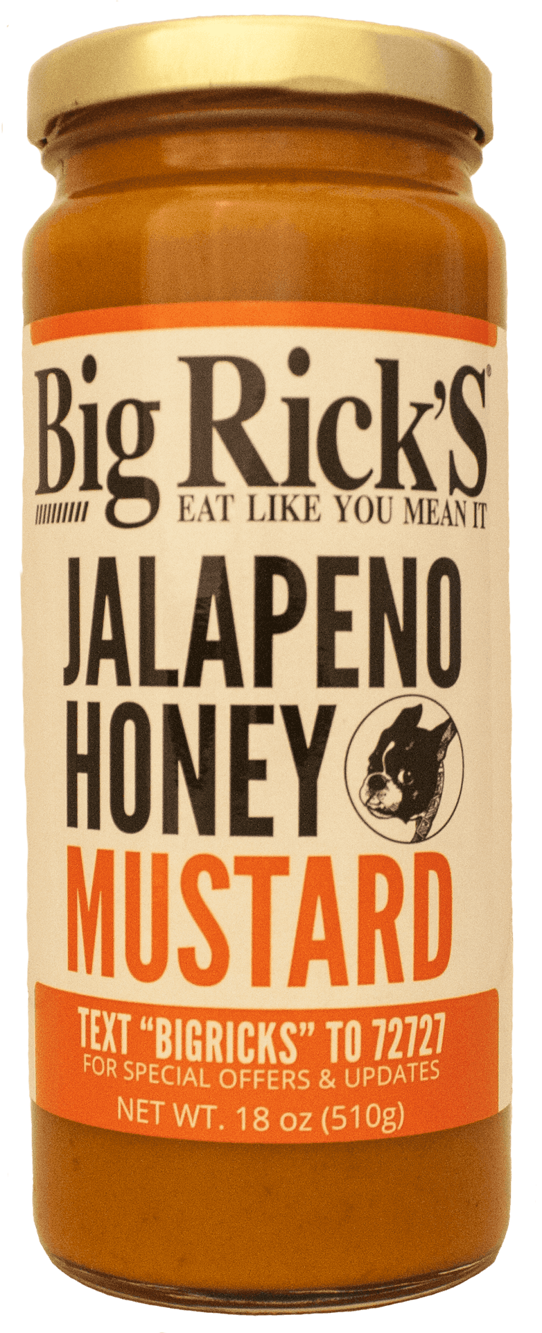 Big Ricks Jalapeno Honey Mustard Jar PNG