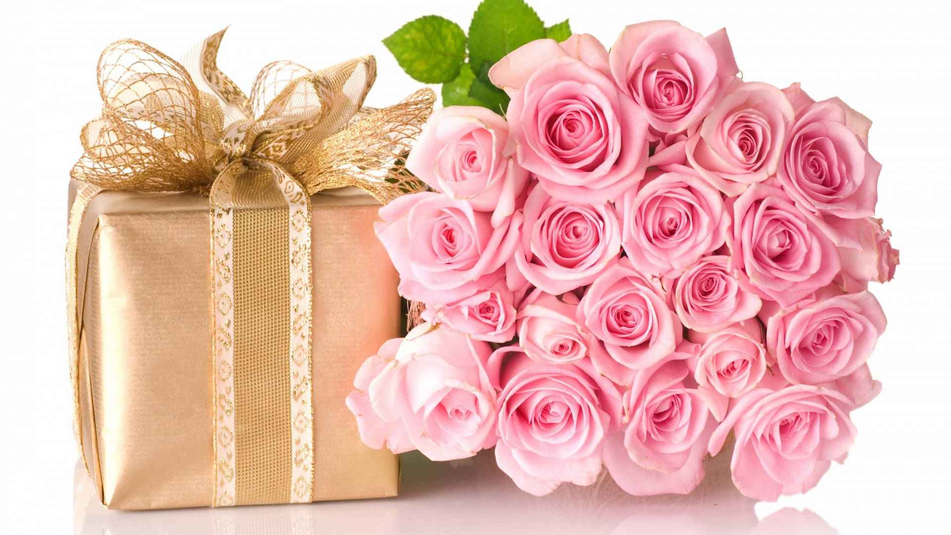 Download Big Rose Bouquet Happy Birthday Flower Wallpaper
