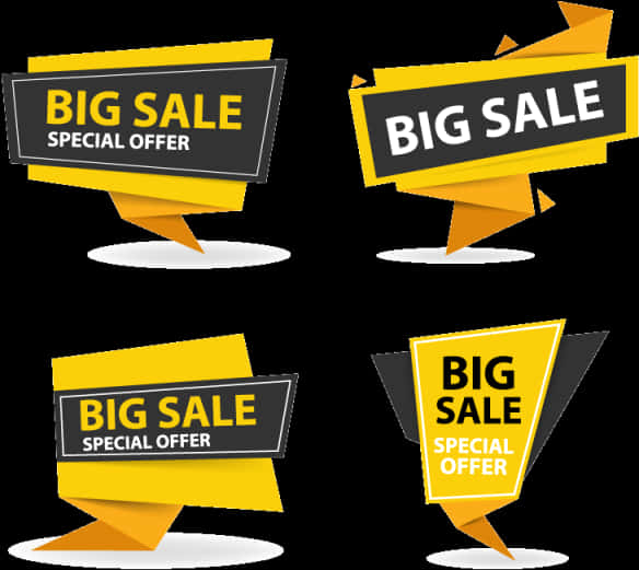 Big Sale Special Offer Banners PNG