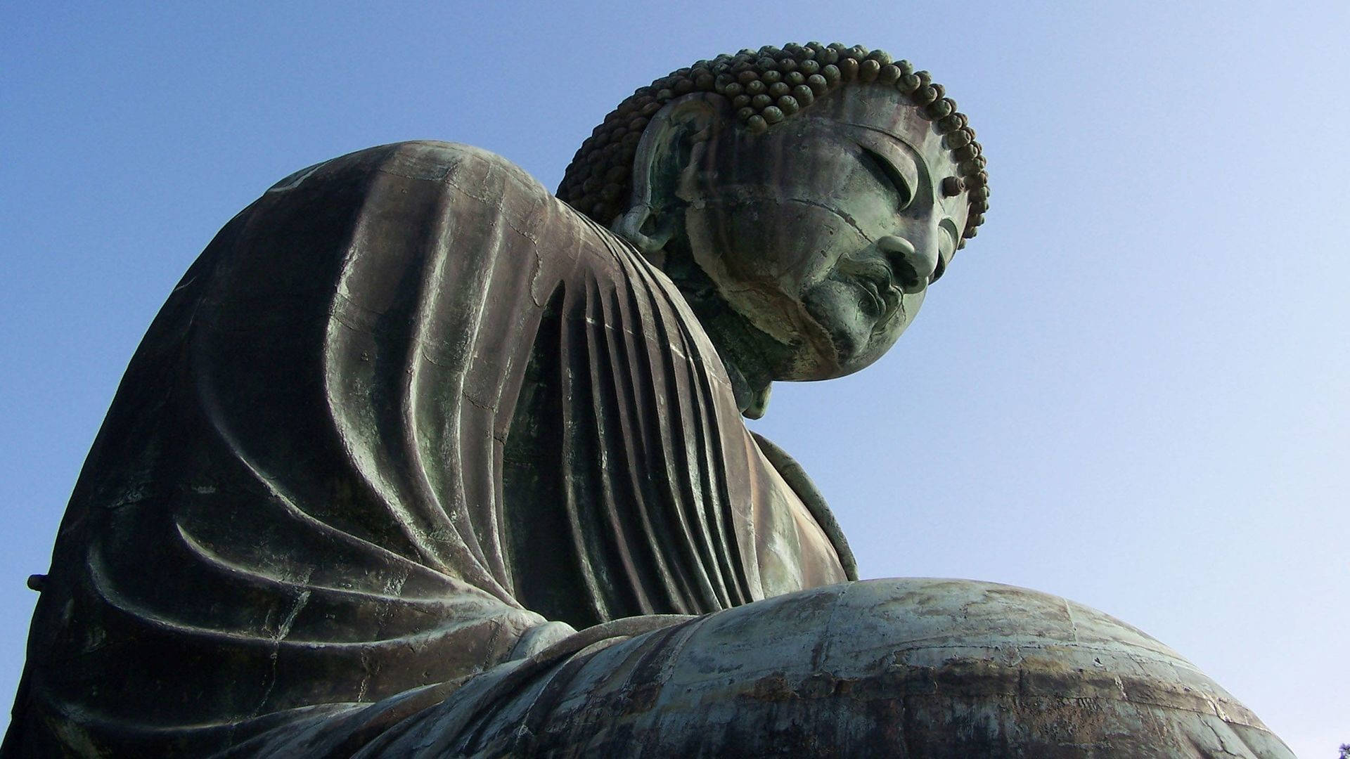 Stort Buddha statue HD baggrundsbillede Wallpaper