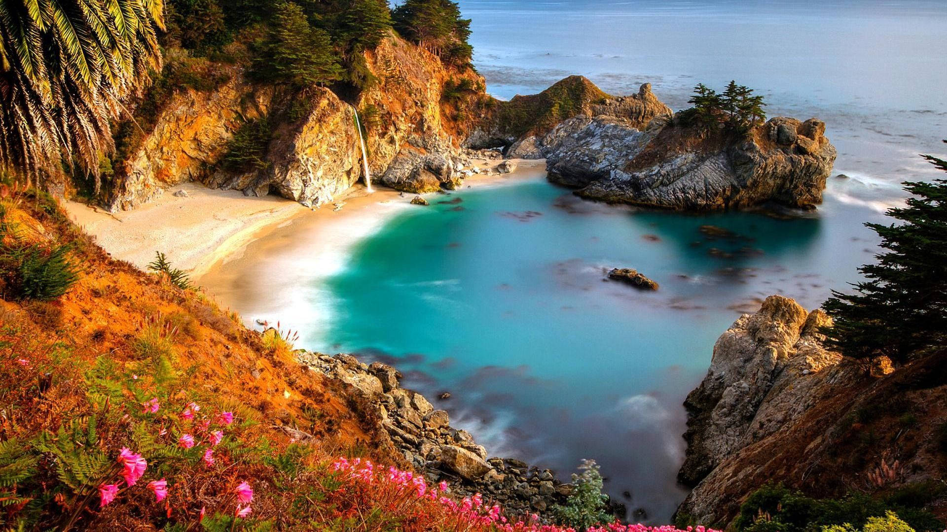 Big Sur Clear Blue Water Background