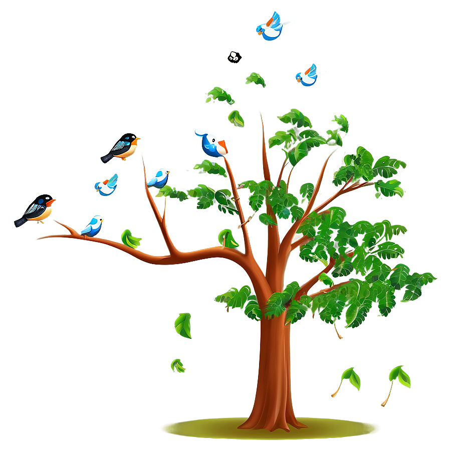 Big Tree With Birds Png 66 PNG