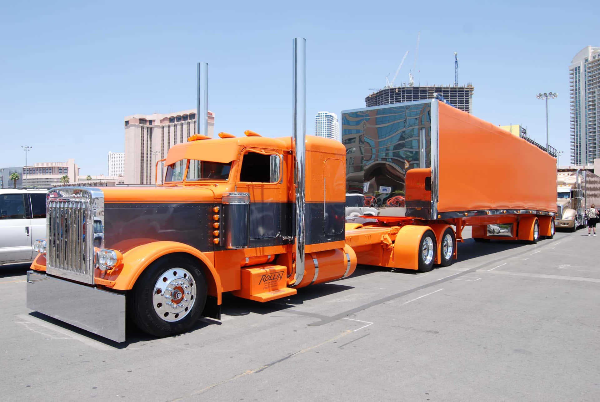 A Large Orange Truck