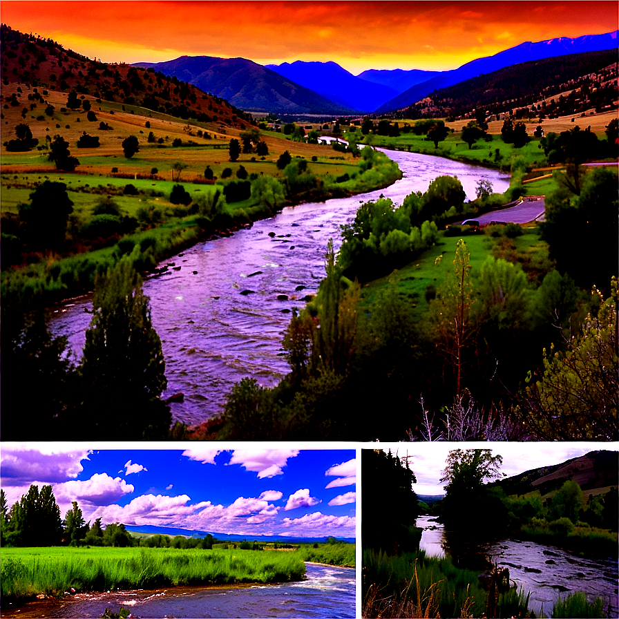 Big Wood River Valley Idaho Png Vhj43 PNG