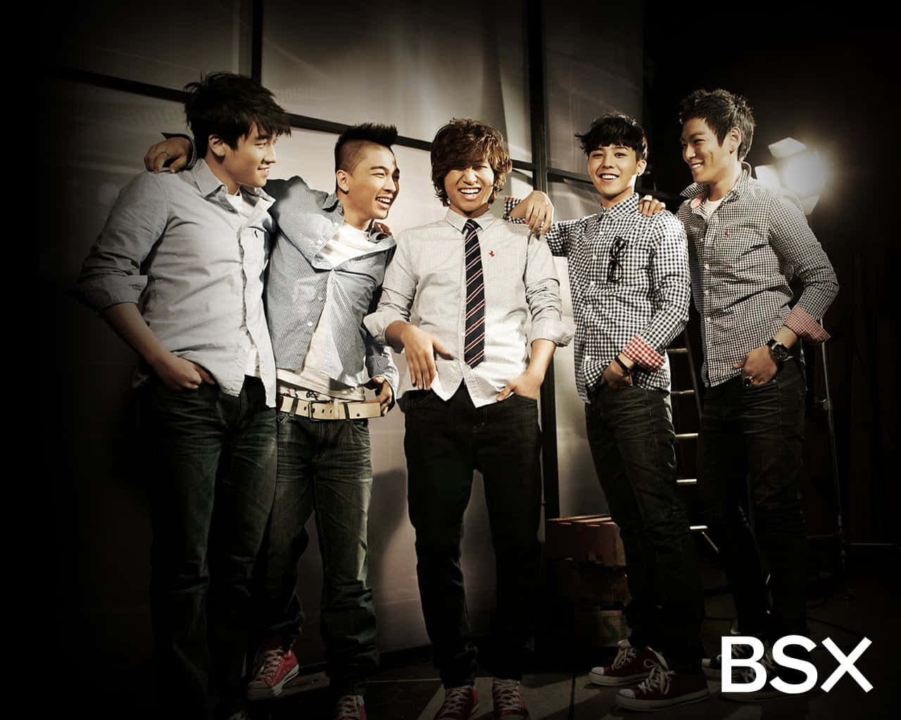 An art-inspired photo of Bigbang band members