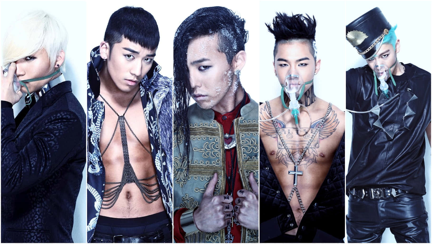 Bigbangen K-pop-grupp Med Fem Medlemmar