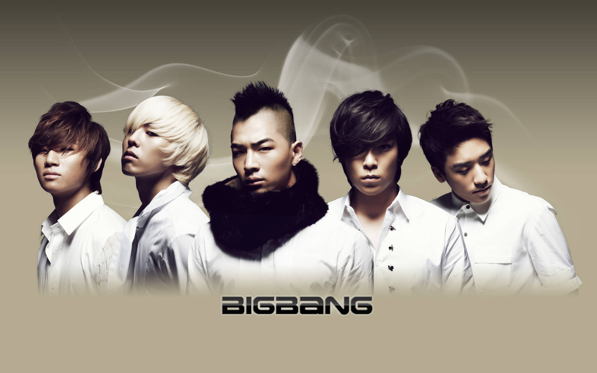 Bigbang Poster With White Smoke Background