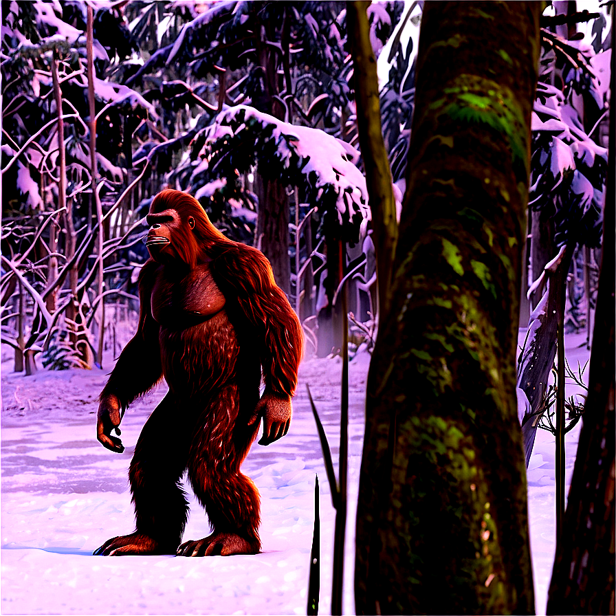 Bigfoot In Wilderness Png Rgv PNG
