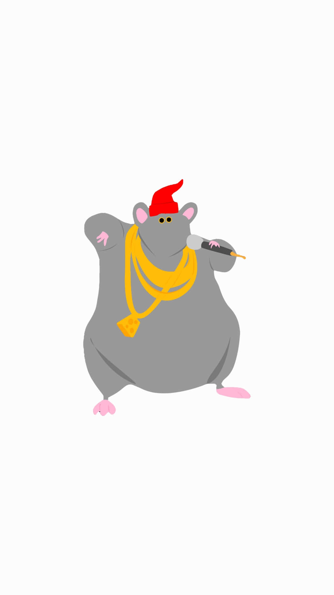 Biggie Cheese Rapping Illustration Wallpaper