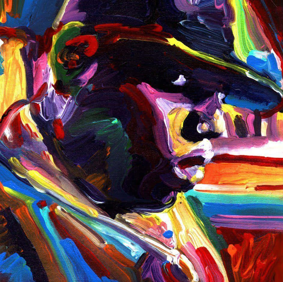 Et maleri af en mand med hat Wallpaper