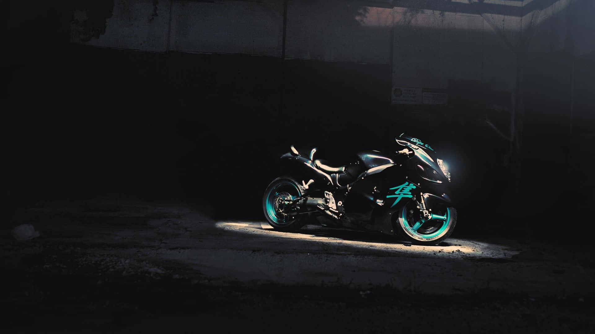 Förbluffandebakgrundsbild På Suzuki Hayabusa-motorcykel