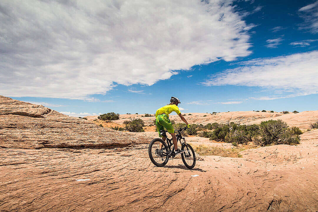 Download Mountain Biking in Utah FREE Stock Photo