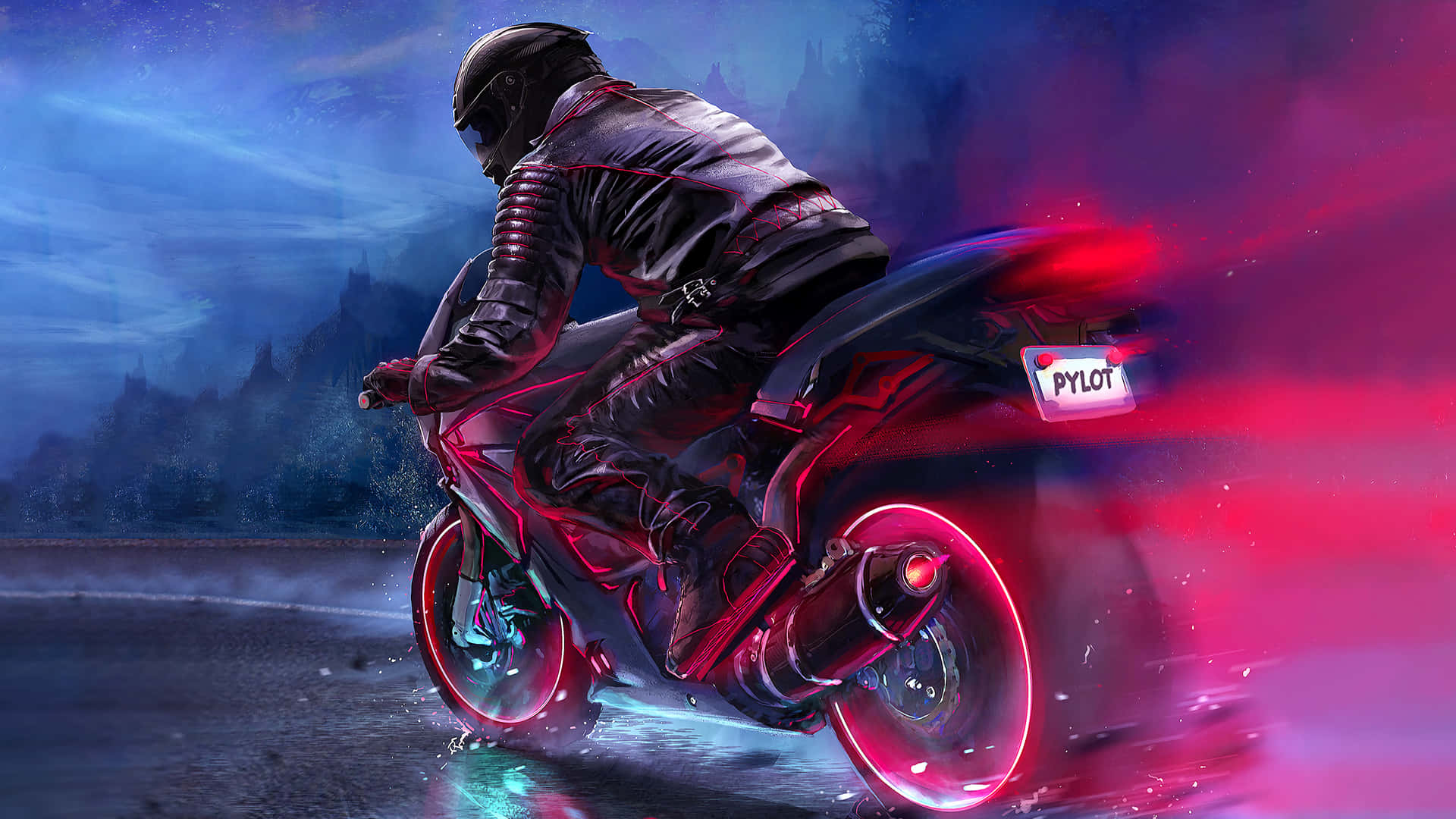 Fast Riding Biker Pictures