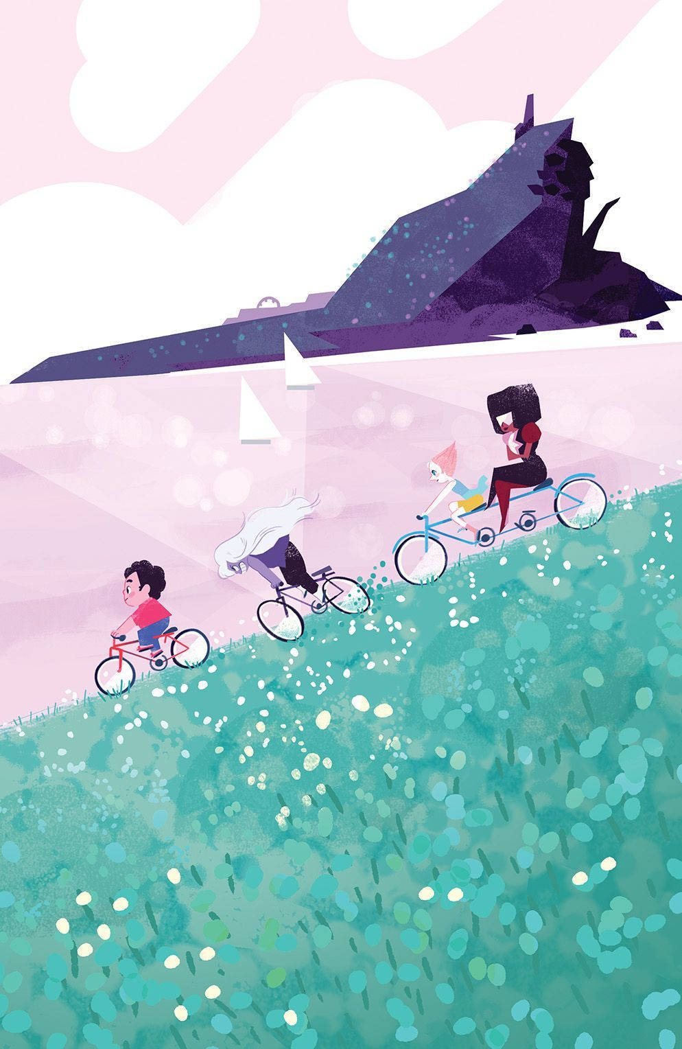 Biking Together Steven Universe Ipad Background