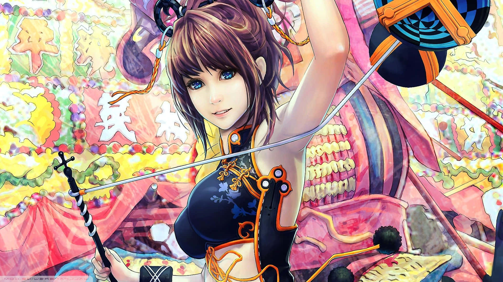 Captivating Vibrant Anime Art Wallpaper
