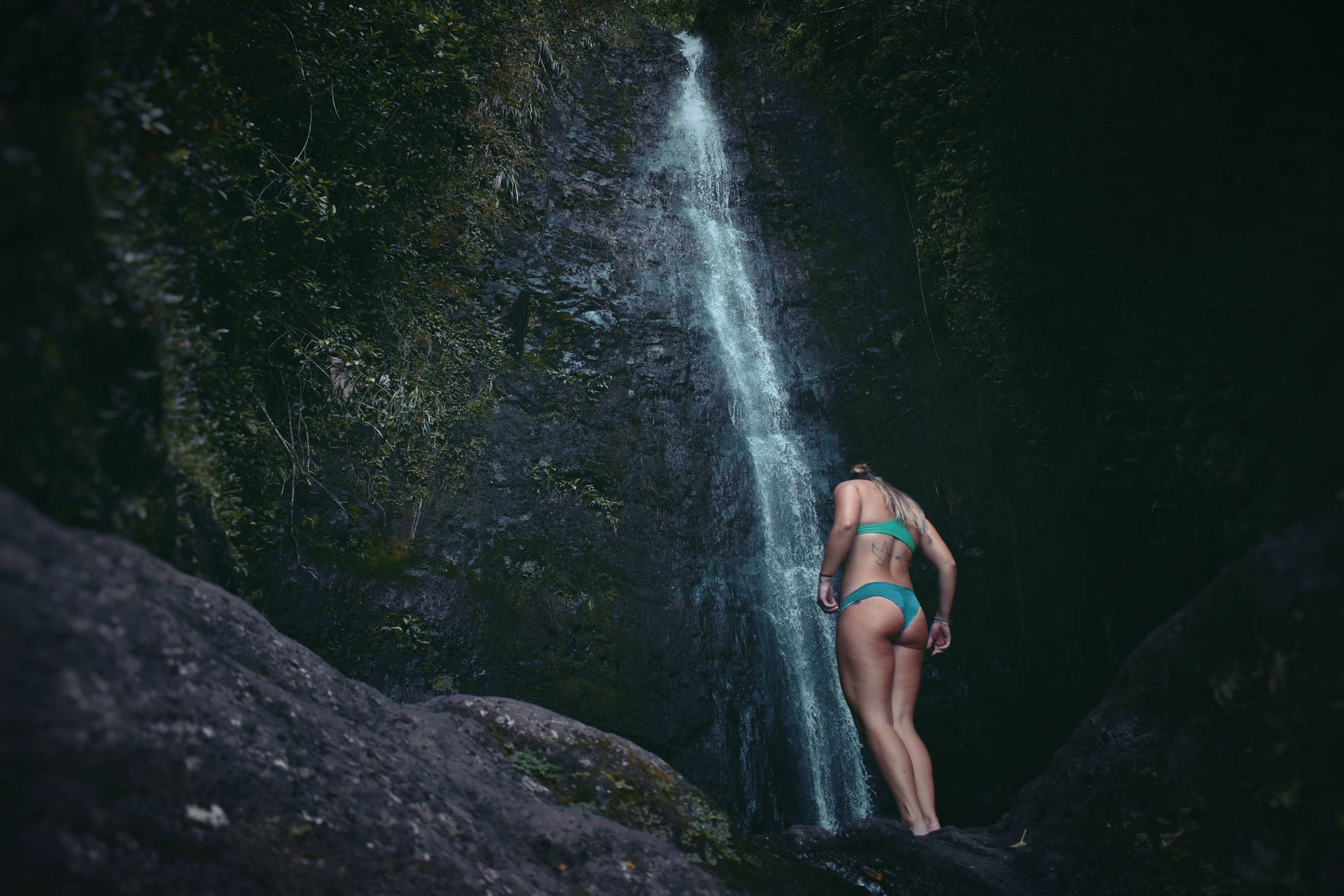 Bikini Girl In Waterfalls