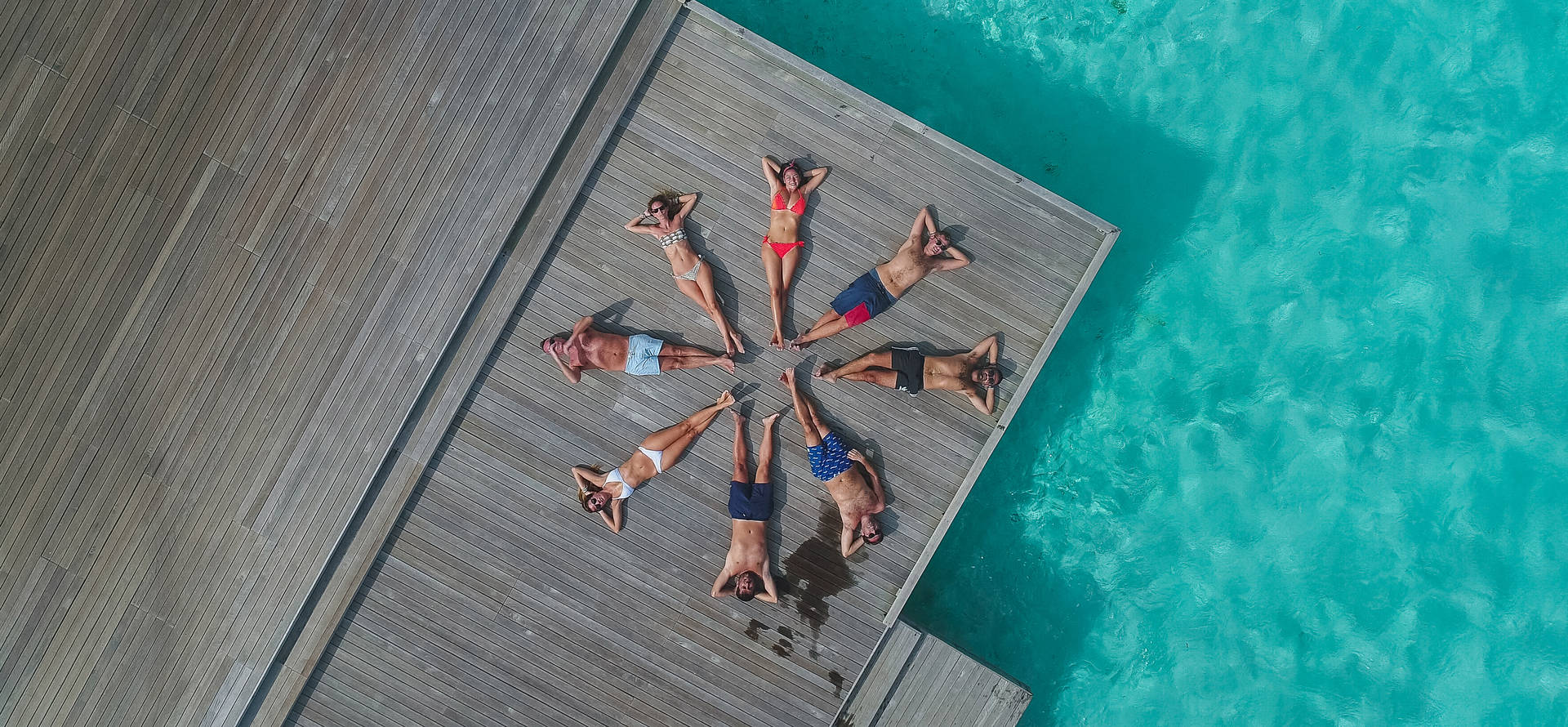 Bikini Girls On Floating House