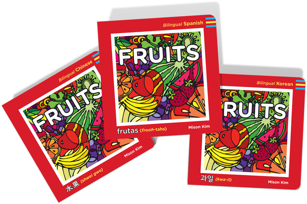 Bilingual Fruits Books Mison Kim PNG