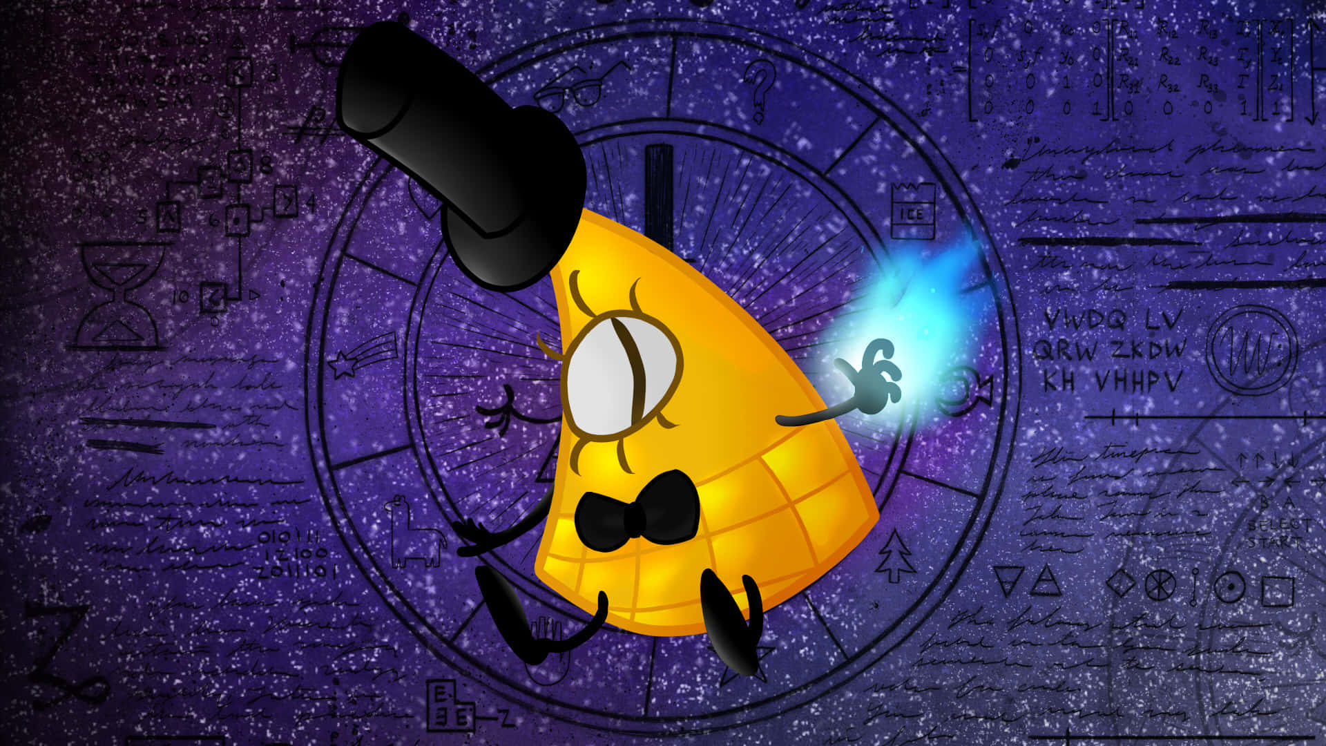 Enter a world of mystery with Bill Cipher and his secrets. Wallpaper