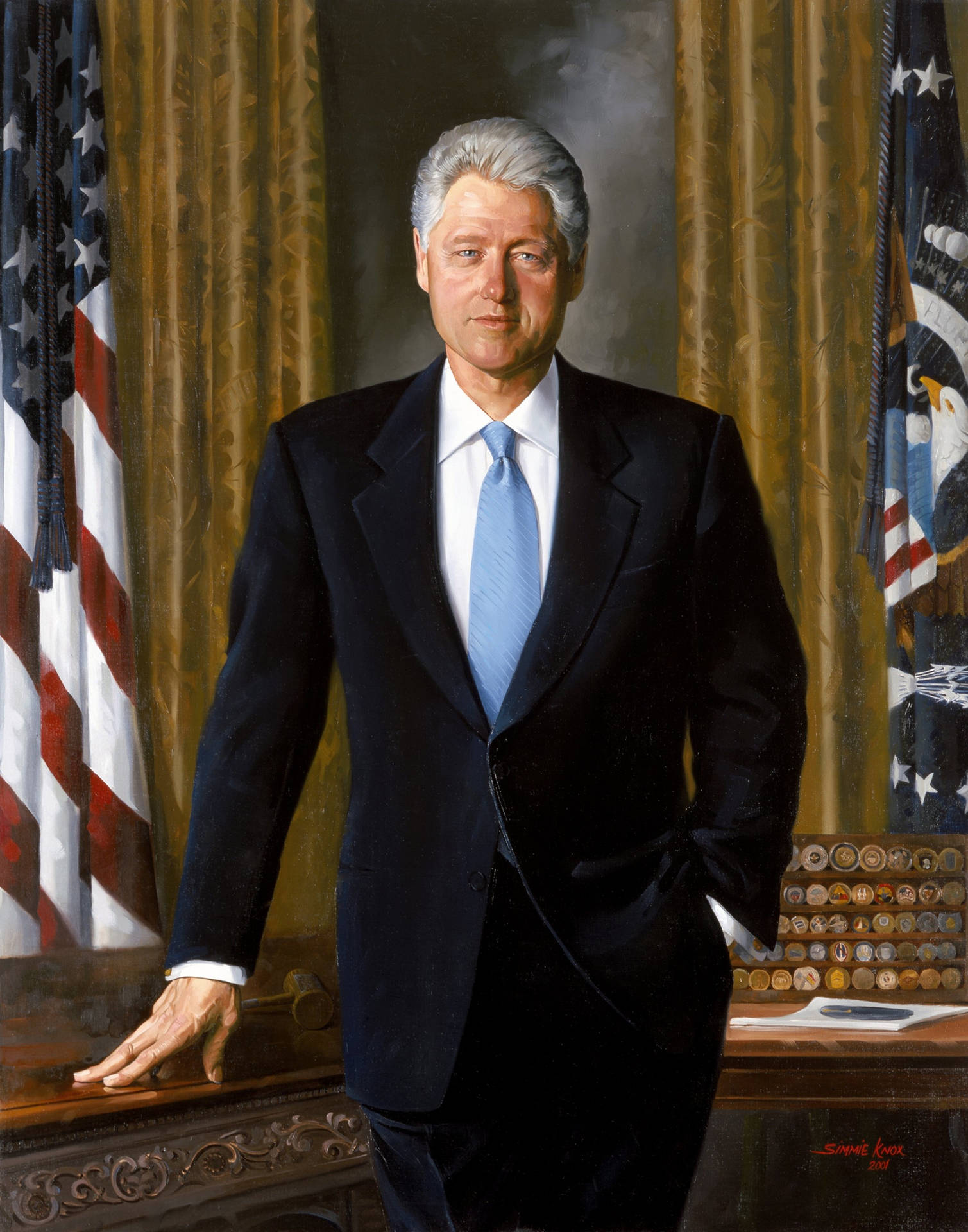 Retratode Bill Clinton En Alta Definición Fondo de pantalla