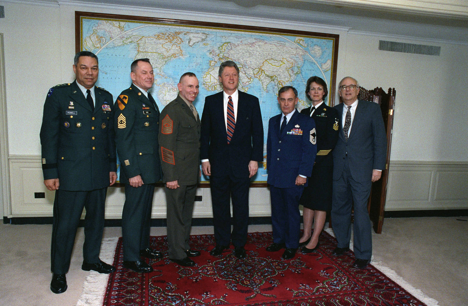 Bill Clinton Military Officials Wallpaper