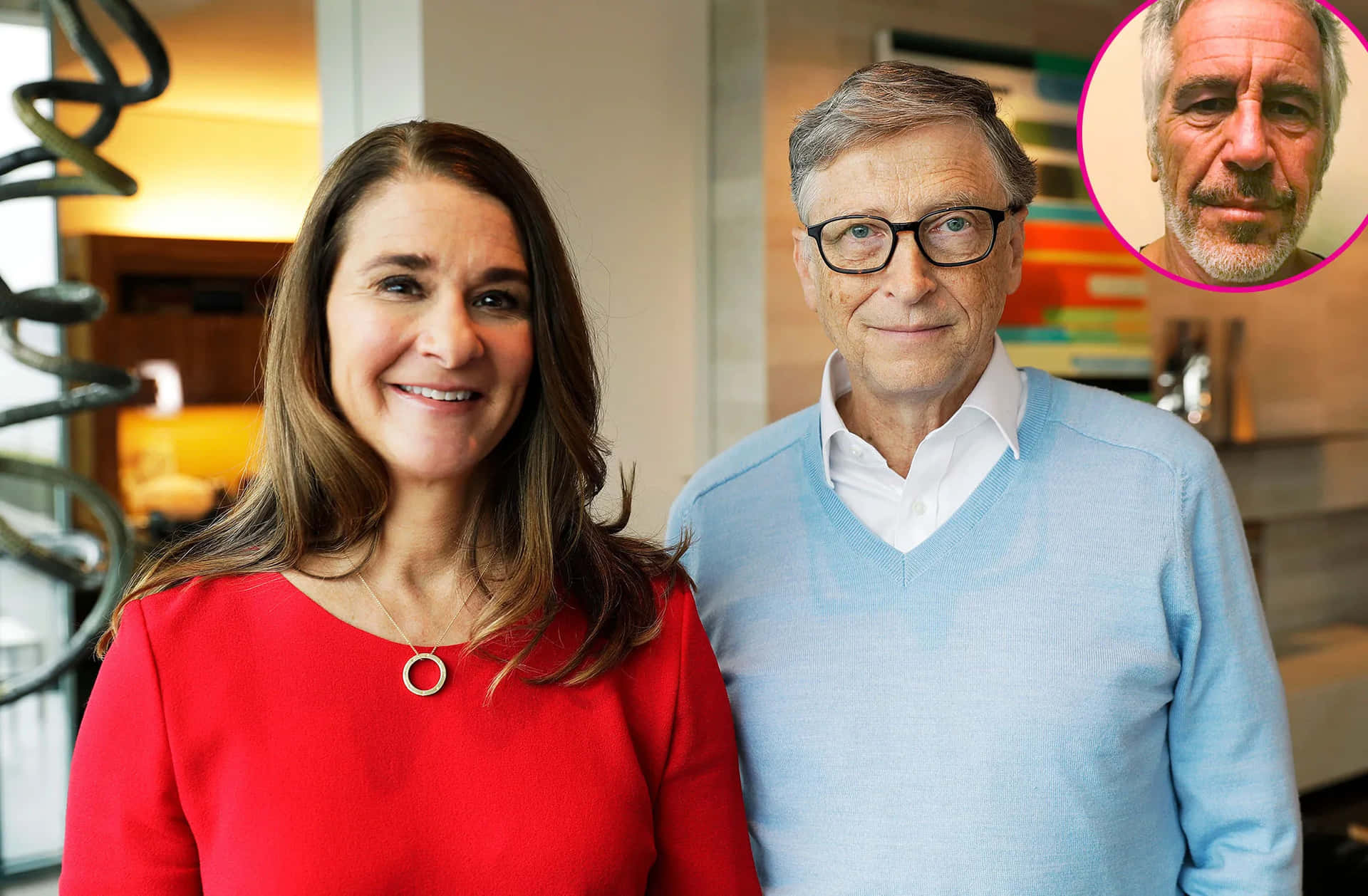 Bill Gates pictured with Jeffrey Epstein