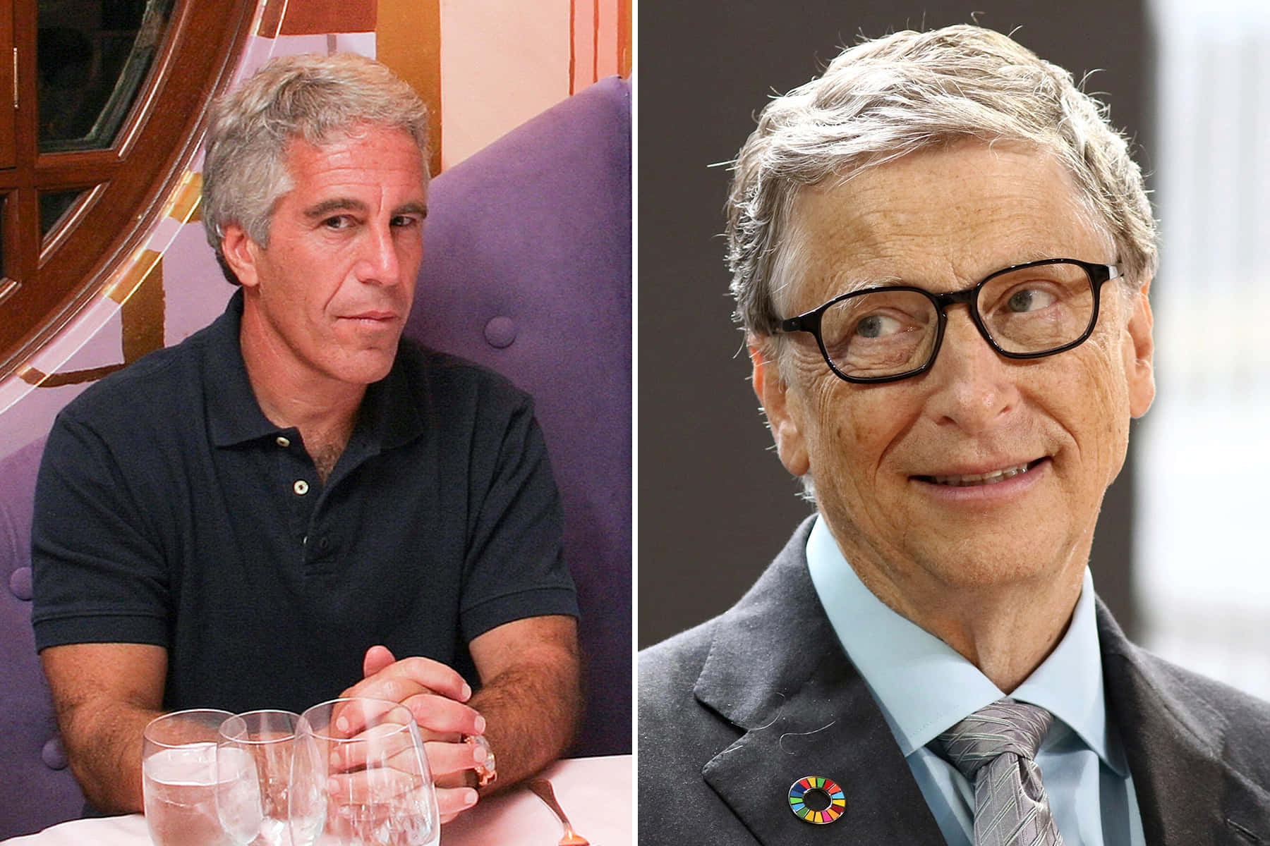 Bill Gates og Jeffrey Epstein deltager i en social begivenhed