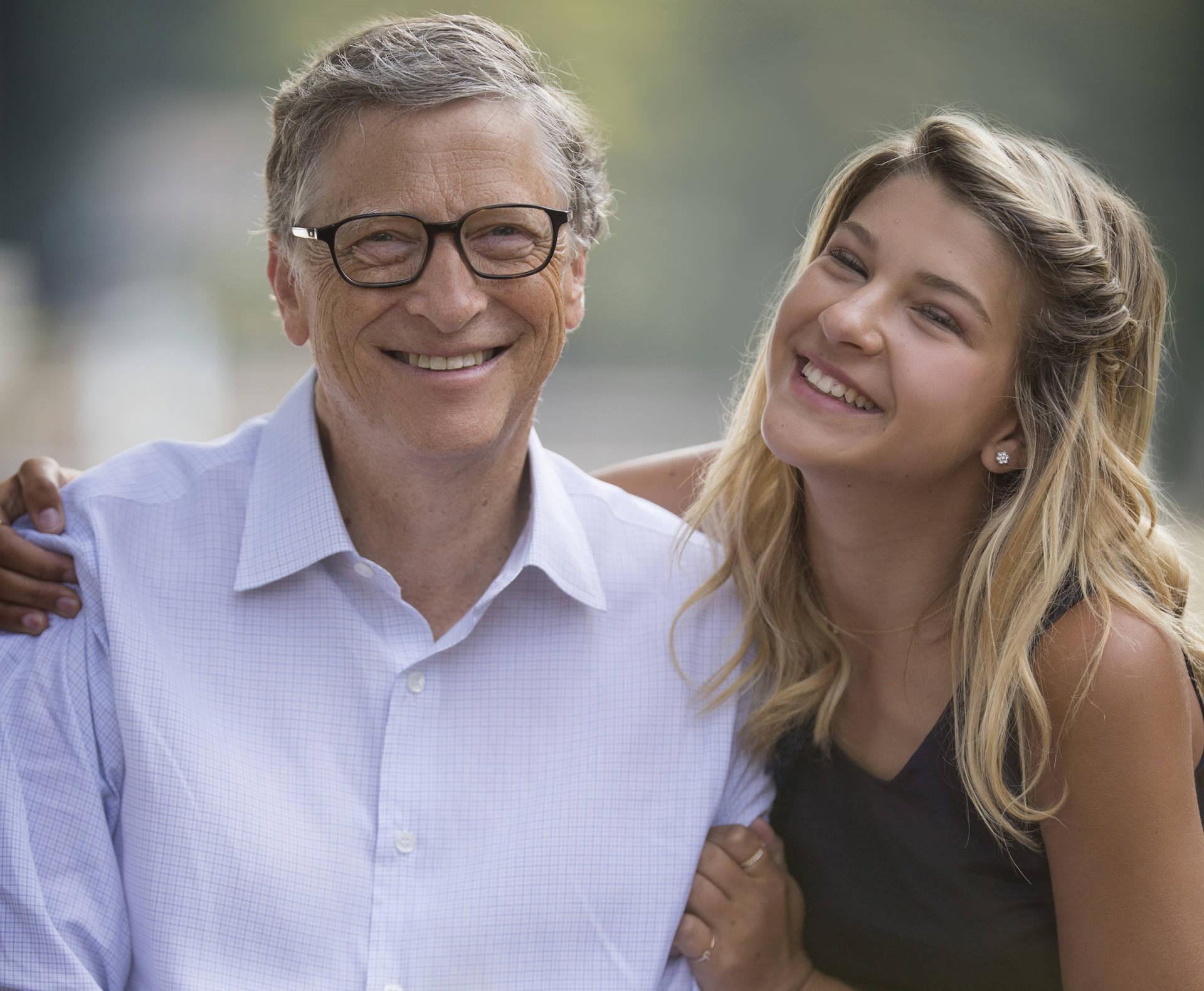 Bill Gates og Phoebe Adele Gates fantastisk strålende Desktop Wallpaper Wallpaper