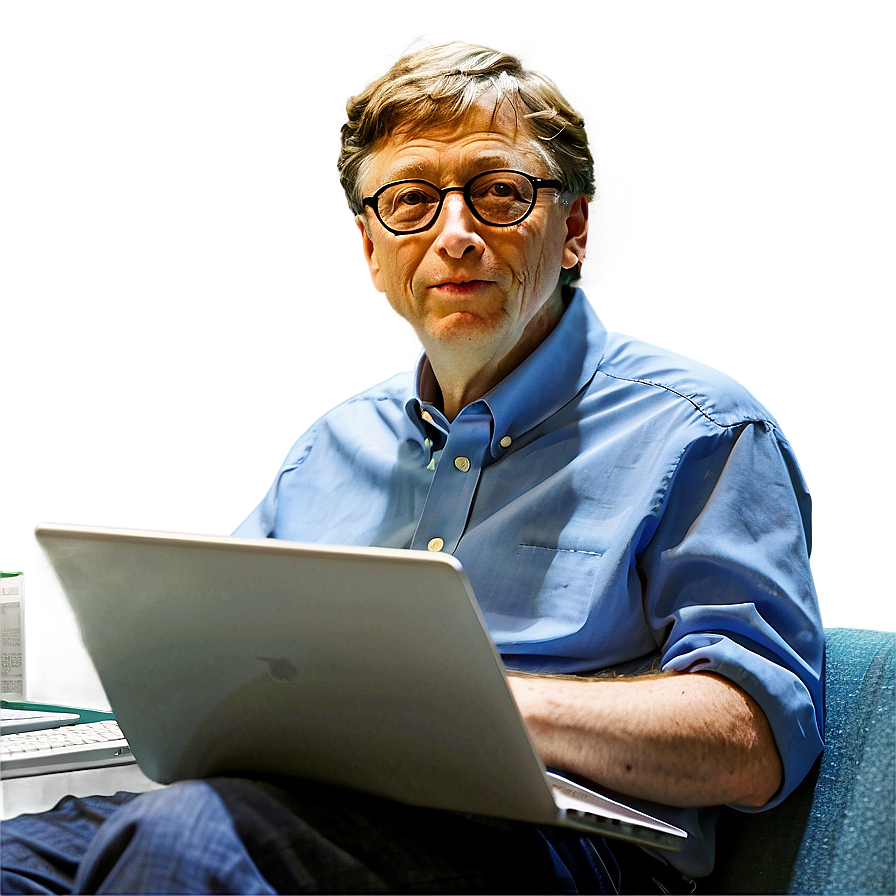 Bill Gates Coding Png Qwt PNG