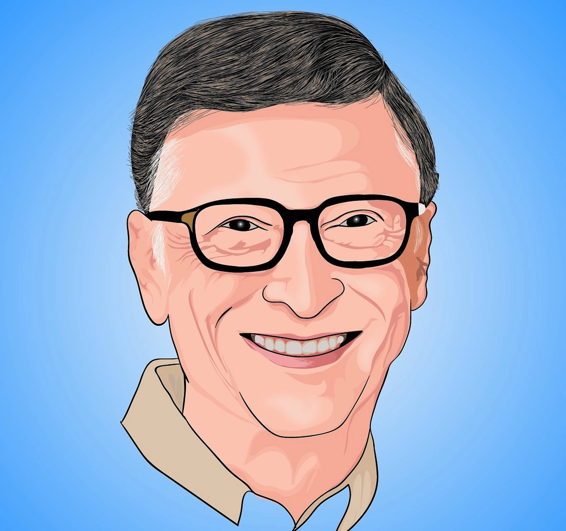 Bill Gates Digital Portrait