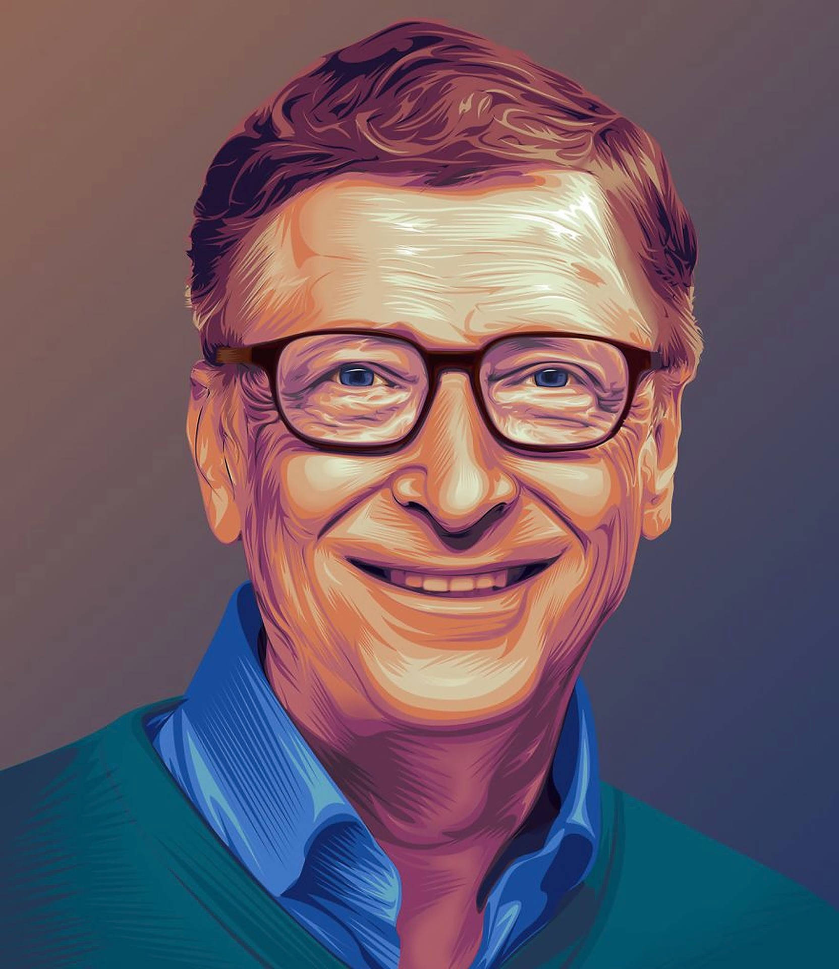 Bill Gates Realistic Digital Art
