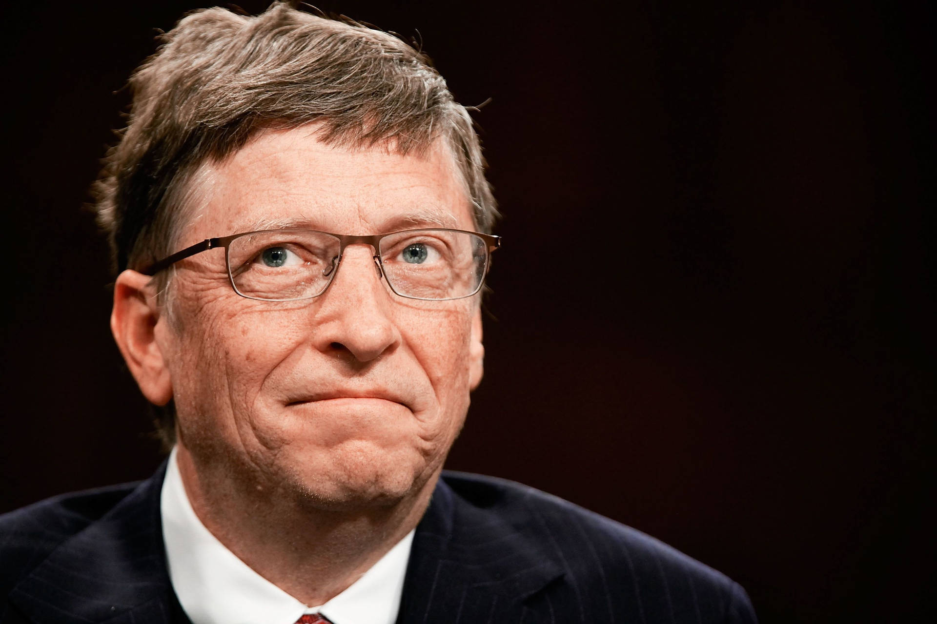 Bill Gates Solemn Expression
