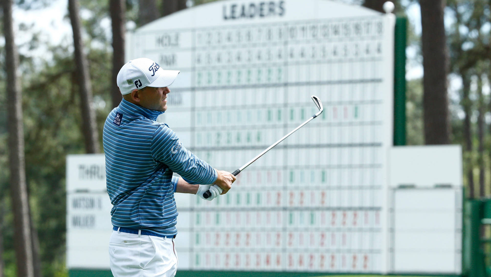 Bill Haas With The Leaderboard Wallpaper