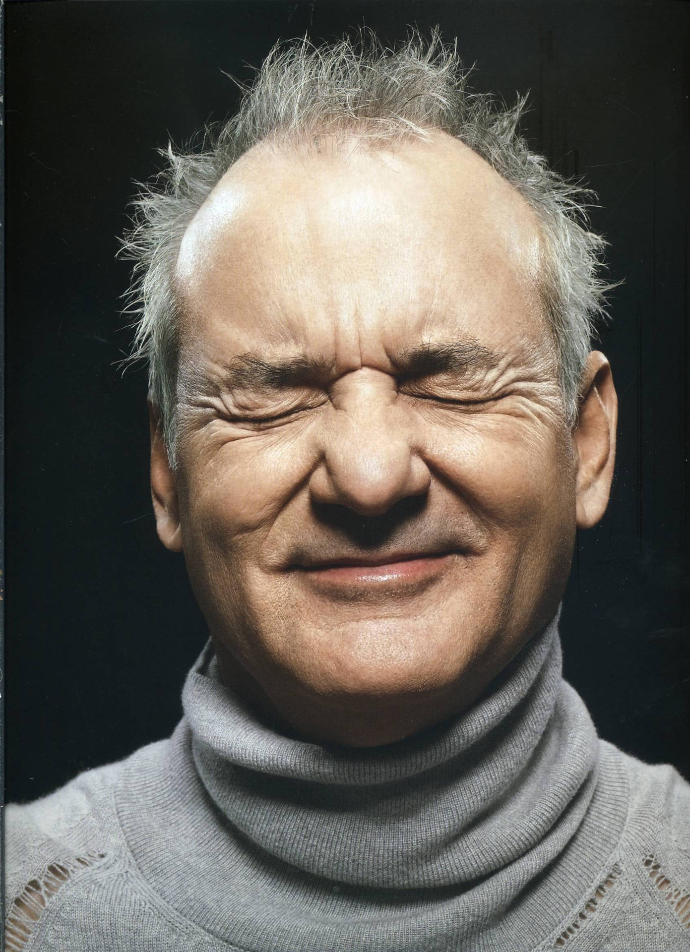 Retratotierno De Bill Murray Con Los Ojos Cerrados. Fondo de pantalla
