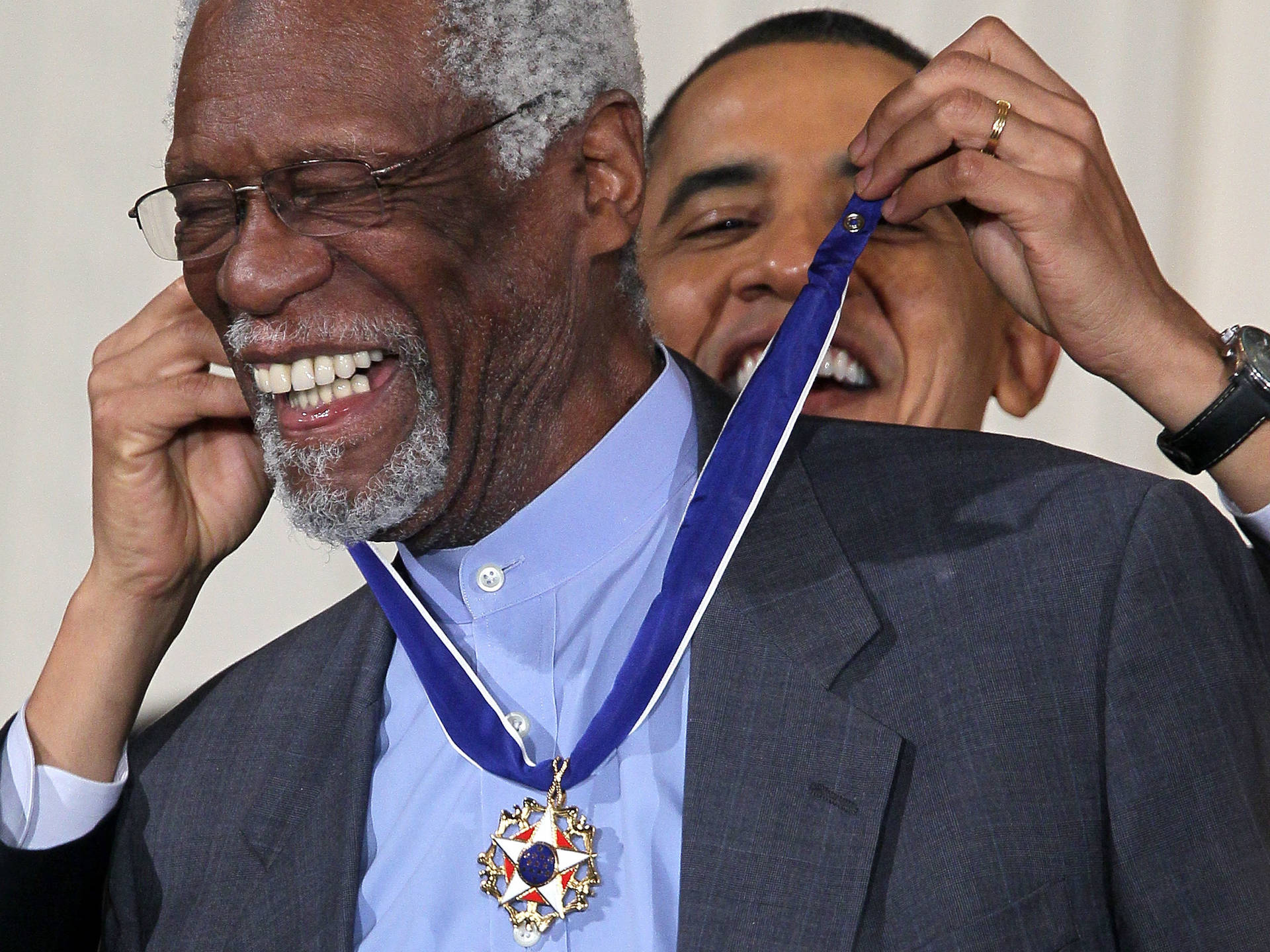 Bill Russell And Barack Obama Wallpaper