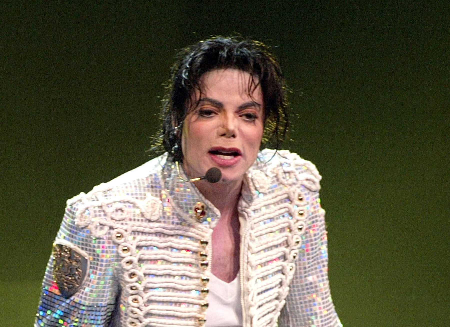 Billeder af Michael Jackson på en lysere baggrund