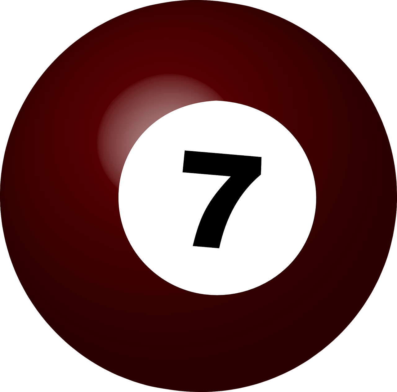 Billiard Ball Number7 PNG