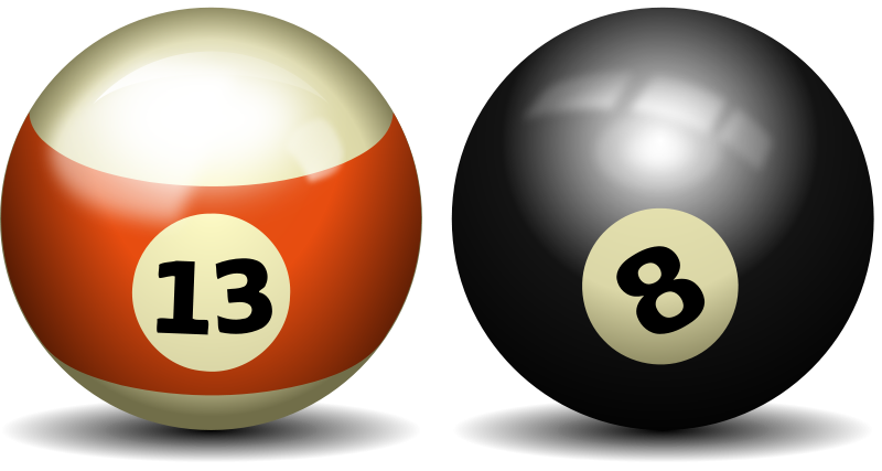 Billiard Balls13and8 PNG