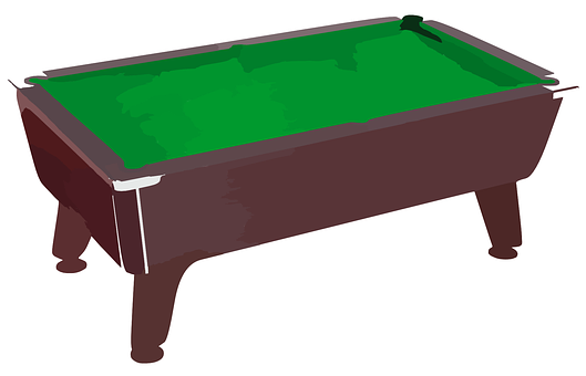 Billiard Table Vector Illustration PNG